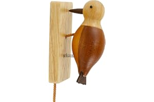 IXTIX Türklopfer aus Holz - Specht Türklingel, Ornamente Türglocke Antik, Kreative Specht Türklingel, Specht Türklopfer für mit Klarem Klang für Teehaus, Café, Restaurant (braun)