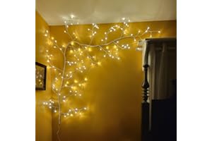 NEWNEN Lichterkette 144 Warmweiß LEDs Zweige Lichter Künstliche Birkenzweige Girlande Lichterbaum Deko für Schlafzimmer Innen Außen Ostern Weihnachtsdeko Beleuchtet