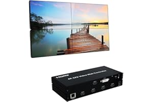 GKRONG Controllore videowall 2x2 | 4K@30Hz | Mascheratura bordi | 2x2, 1x2, 1x3, 1x4, 2x1, 3x1, 4x1