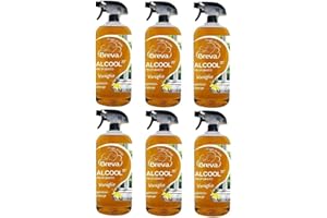 BREVA Alcool 70° SPRAY dénaturé coloré aromatisé Vanille (750 ml) (6)