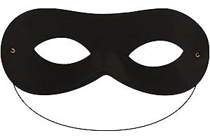 FASCHINFEVER Bandit Zorro Augenmaske – schwarze Einbrecher Maske für Kinder & Erwachsene, ideal für Fasching & Karneval