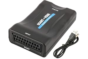 RXDF Scart auf HDMI Konverter, Adapter, 1080P/720P Video Audio Adapter für HDTV STB VHS Xbox PS3 Sky DVD CRT Blu-ray