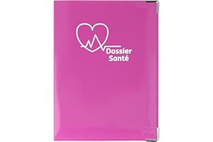 Color pop® Etui santé - Fabrication française - Ordonnances/Carte vitale/Carte mutuelle/Feuilles maladie - 15,8 x 11,7 x 0,4 cm (FUCHSIA)