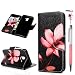 Produktbild J6 Handyhülle Samsung Galaxy J6 2018 Hülle Case Silikon PU Leder Tasche Flip Case Cover Schutzhülle Handytasche Skin Ständer Klapphülle Schale Bumper Holster Magnetverschluss Telefon Ledertasche-Lotus