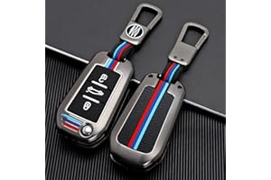 Otai Estuche para Llaves con Tapa Abatible de Aleación de Zinc Cubrir Llavero para Peugeot 208, 308, 408, 508, 307, 2008, 3008, 4008 Citroen C4 Cactus C3 C6 C8 (Mate)