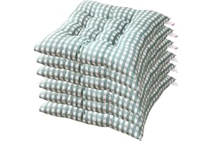 AGDLLYD Set de 4 Cojines de Asiento cojín de Silla 40x40x7cm para Interior y Exterior - Modelo 2019 - Muchos Colores - Acolchado Grueso/cojín de Suelo