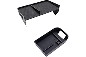 JDMCAR Upgraded Center Console Organizer Compatible with Toyota RAV4 2025 2024 2023 2022 2021 2020 2019 Interior Accessories, Gear Shift Storage Tray Secondary Box Insert Divider - 2pcs