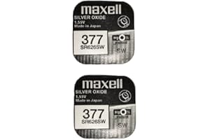 2 x Maxell Silver Oxide Watch Single Use Battery Batteries SR626SW/377/AG4/626