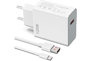 SHEFOR 120W Cargador para Xiaomi 14 13 12 13t 12t 12s Pro Lite Redmi Note K70 K60 K50 12 11 Pro Plus Black Shark 3 4 5 Poco F4 GT Mi Turbo 3.3 pies 6A Cable USB Tipo C