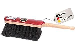 ‎BAWITEC BawiTec Hochwertiger Handfeger Handbesen 29 cm lang Echt Rosshaar lackiert 2tlg. weich Garantiert Rosshaar Naturhaar Holz verschraubt sehr weiche Borsten für feinen Staub und Schmutz