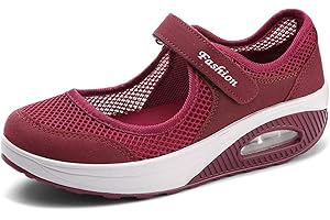 CLYCTIP Sandali Sportivi Donna Scarpe Basculanti Donna Mesh Scarpe Fitness Dimagranti Scarpe da Camminata Moda Scarpe da Ginnastica Estive Casual Mocassini Zeppa