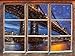 Produktbild Manhatten Brücke New York Kunst Buntstift Effekt Fenster im 3D-Look, Wand- oder Türaufkleber Format: 62x42cm, Wandsticker, Wandtattoo, Wanddekoration