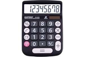 CATIGA Scrivania cd8185 e Home Style Calcolatrice 8digit LCD schermo adatto per Ufficio e sull'uso di Move. (Nero)