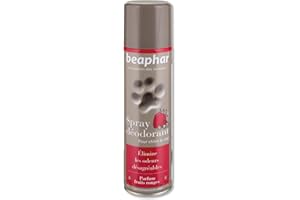 BEAPHAR – Spray déodorant Parfum Fruits Rouges pour Chien et Chat – Élimine Les odeurs désagréables et Donne Une Sensation de fraîcheur au Poil – Pratique et Facile à appliquer – Aérosol 250 ML