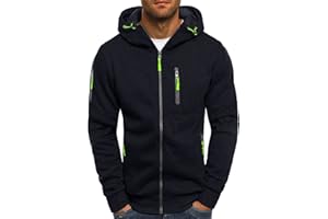 VANVENE Mens Zipped Hoodie Fleece Pullover Hooded Sweatshirt Long Sleeve Jackets (16 Colours)