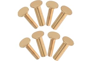 ULTECHNOVO Rivetti Per Posate - 4 Set 1.5 x 0.7cm Rivetti Per Manici Coltelli in Acciaio Inox Dorati - Accessori Per La Riparazione Dei Manici Dei (Dorati)