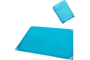 KAKET Waterproof and Sand proof Beach Mat, Lightweight Beach Blanket, Outdoor Mini Pocket Picnic Blanket for Picnic, Beach, Hiking, Camping, Travel (L)