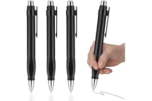 Amaxiu Lot de 3 grands stylos à bille noirs, stylos lestés, stabilité d'écriture, écriture lisse, stylos épais pour l'arthrite et les personnes âgées, prise en main épaisse et facile