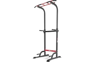 HS HOP-SPORT Hop-Sport Power Tower HS-2012K – Multifunctional Pull-Up and Dip Station with Adjustable Pull-Up Bar, Push-Up Handles, and Arm Supports for Strength Training and Home Gym Workouts