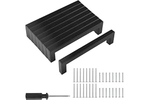 Mezzar Küchenschrank Griffe Schwarz, 8 Stück 128mm Küchengriffe Möbelgriffe Edelstahl Griffe für Küchenschränke, Schublade, Möbel und Wohndekoration