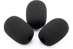 LEFXMOPHY WindScreen RK412WS Snap-Fit Wind Screen Replacement for Shure MX412 MX418 MX405 MX410 MX415 MX412 Gooseneck Microphone Pop Filter 3pack Mic Cover Foam
