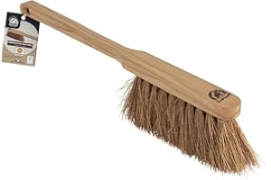 ELEPHANT ÉLÉPHANT Maison - Balayette Long Manche Origine - Fibres Coco Épaisses Résistantes Chaleur - Monture Bois de Hêtre FSC® - Nettoyage Cheminée et Barbecue - Atteint Zones Difficiles - Fabriqué en France