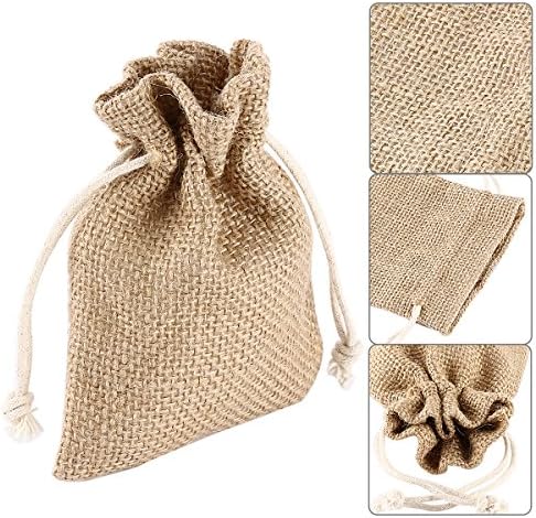 Grenhaven jute bags pouches, burlap package gift sack, organza bag