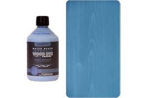 Littlefair's Teinte Bois 500ml - Teinture Bois Écologique À Base D'Eau et Sûre - Lasure Bois Intérieur à Séchage Rapide - Peinture Lasure pour Bois Nettoyage Facile - Couleur:Cabane de plage bleue