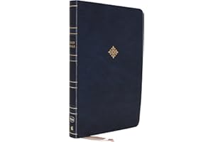 NKJV, Thinline Bible, Large Print, Leathersoft, Blue, Red Letter, Comfort Print: Holy Bible, New King James Version