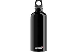 Sigg - Gourde Aluminium - Traveller Black - Certifiée Neutre En CO2 - Convient Aux Boissons Gazeuses - Étanche & Légère - Sans BPA - Pour Sport, Camping, Randonnée - Noir - 0,6L