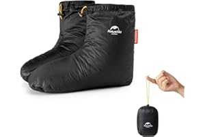 WINDHIKE Naturehike Ultralight Winter Goose Down Booties, Camping Warm & Cozy Down Sleeping Socks for Men & Women, Down Filled Slipper Boots with Storage Bag