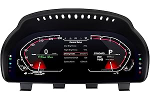 hizpo Instrumentos digitales de 12,3 pulgadas para BMW 5/6/7/X3/X4/X5/X6 Series F01 F02 F03 F04 F06 F07 F10 F11 F15 F16 F18 F25 F26 velocímetro en Reemplazo