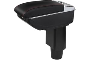 ‎YJYWZH YJYWZH kompatibel mit Fiat 500 Armlehne Mittelkonsole Aufbewahrungsbox Drehbar Mit Getränkehalter Doppelschicht Nachrüstteile