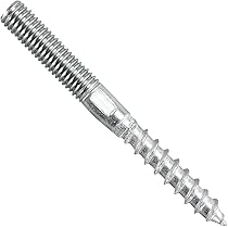 10 Viti Prigioniere M6 X 100mm Acciaio Inox A2 - Doppia Filettatura Metrica E Legno