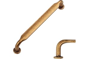 Amerdeco 10 Pack Antique Brass Cabinet Pulls 5 Inch(128mm) Hole Centers Kitchen Cabinet Handles Solid Zinc Alloy Cabinet Hardware Drawer Pulls AM017