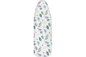 AOOTE Housse Table à Repasser, 110x35cm, Housse pour Table à Repasser Universelle, Housse à Repasser avec Bande Élastique Resserrable, pour Fers à Repasser Ordinaires et à Vapeur (Feuille)