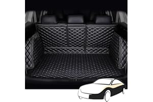 CAESY EntièRement Entouré Tapis De Coffre Voiture pour Hyundai Tucson 2019-2023 2024 2025, Cuir AntidéRapant ImperméAble à Protection Couverture,All-Black