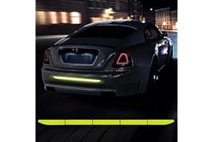KHDULQ 5 Pièces Bande Reflechissante Autocollante Jaune, Autocollants Réfléchissants Vision Nocturne, Bande Reflechissante Autocollante, Autocollants de Sécurité Auto-Adhésifs étanches pour Voiture