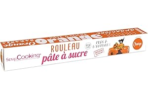 ‎SCRAPCOOKING ScrapCooking - Rollfondant Orange ⌀ 36 cm - Fondant Weiß Ausgerollt 430 g - Tortendecke Fondantdecke Dekoration für Torten, Backen, Kuchen Geburtstag - Orange - 7267