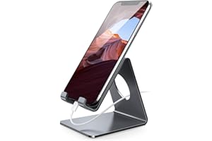 Lamicall Soporte Móvil, Soporte Teléfono - Soporte Dock Base para Teléfono para iPhone 15 Pro MAX Plus, 14 13 12 11 Pro MAX Plus Mini, XS XR X 8 7, Samsung S10 S9 S8, Huawei, Otras Smartphones - Gris