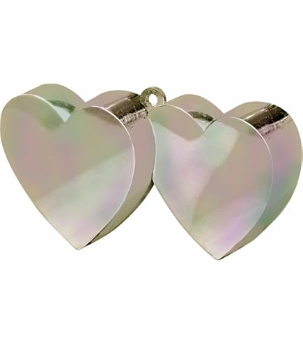 NET TOYS Ballongewicht Herz – 170 G Silber, Für Hochzeit, Geburtstag & Partys
