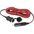Car Cigarette Lighter Extension Cable - 24FT / 7.3m 16AWG Heavy Duty Cigarette Lighter 12V 24V Male Plug to Female Socket Extension Lead with LED Lights for Camping Car Tire Inflator Air Compressor