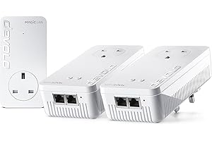 devolo Magic 2–2400 Wi-Fi 6: Whole Home Kit | 4k/ 8k UHD Streaming | Stable Home Working (Up to 2400 Mbps powerline & 1800 Mbps Mesh WiFi 6, G.hn, 5x Gb LAN ports)