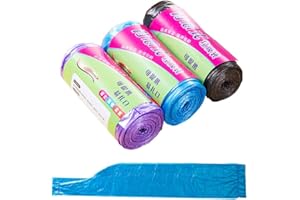 MEDIGY Poignée Portable Plastique Sacs Poubelle Sacs Poubelle Sacs Poubelle Sacs Poubelle pour Salle de Bain Cuisine Salon 10L Poubelle Multi Couleurs 100 pcs/lot