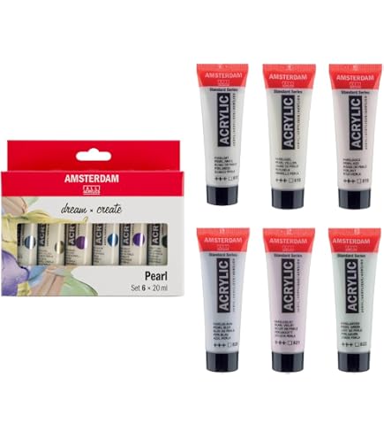 3 tubetti di vernice acrilica da 100 ml - giallo-rosso-ciano - Rico
