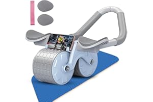 ‎LOCAL LION LOCAL LION Bauchmuskeltrainer-Set aus Bauchroller, Kniematte und Fitnessband, Fitness Zubehör für Zuhause, Bauchtrainer automatisches Rebound, Fitnesstraining Geräte für Bauchtraining und Muskelaufbau