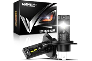 Altueey H7 Headlight Bulbs,50W 14000 Lumens Extemely Bright White Headlight Bulbs,High or Low Beam Conversion Kit,IP68 Waterproof, Pack of 2