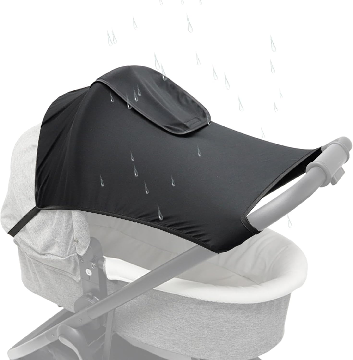 Stroller Sun Cover - Two-Way Adjustable Sun Shade | Breathable Cotton Net UV Hot Weather Protection | Stroller Shade Extender - Naptime Jogging Beach Trips