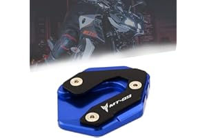 LongGreat Motorcycle Side Stand Plate Kickstand Enlarger Foot Pad Extension Plate for YAMAHA MT-09 FZ-09 2014-2020/YAMAHA MT-09 Tracer FJ-09 2015-2020/YAMAHA XSR 900 Tracer 900 2016-2020 (Blue, 1pcs)