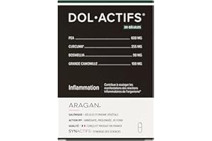 Dolactifs - Complément Alimentaire Anti Inflammatoire - Curcuma, PEA, Boswellia, Camomille - Aragan - 12 Gélules